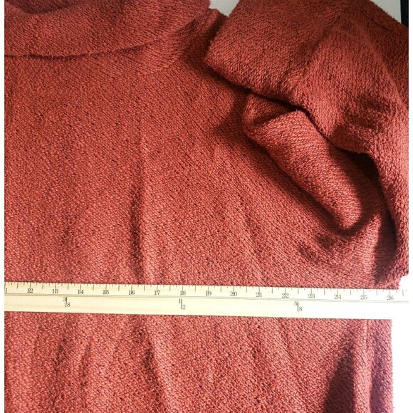 Soft Surroundings Burnt Orange Cowl Neck Pullover Sweater Oversized Women Size L - Picture 6 of 7